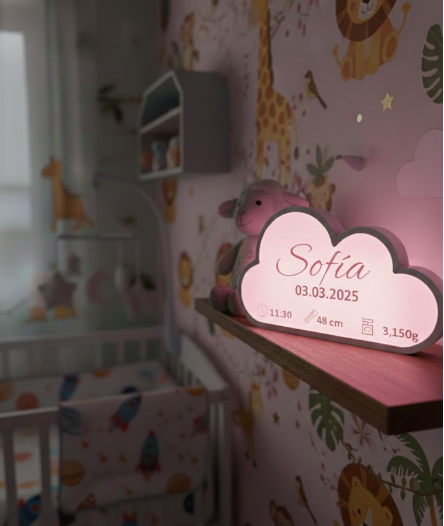 Candeeiro Nuvem Bebé