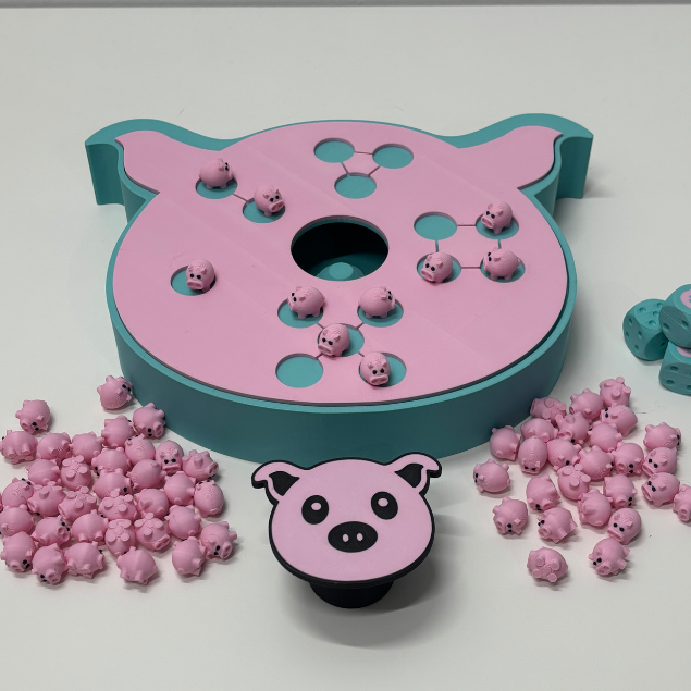 Jogo Porco no buraco ( Pig Hole) jogo de tabuleiro 3d