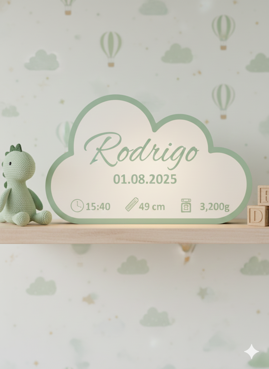 Candeeiro Nuvem Bebé